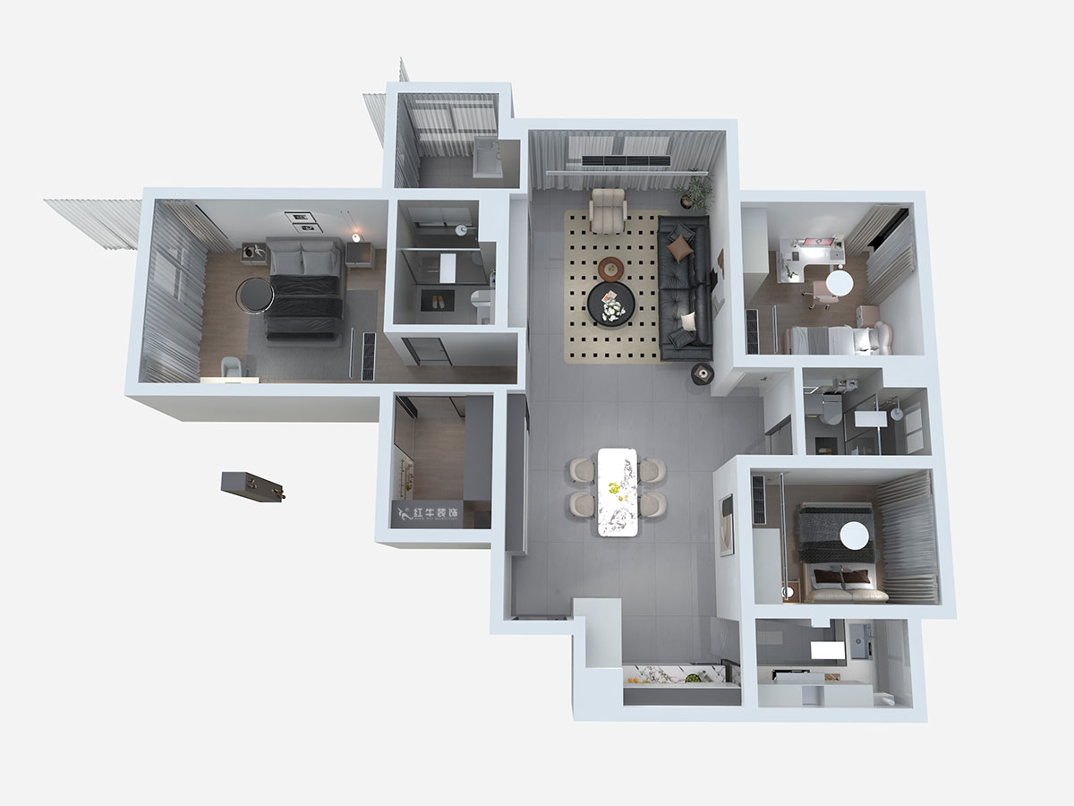 熊皓宇｜仁恒江湾城翠竹苑-140㎡-现代风格｜3室2厅2卫｜老房装修｜定制家｜全包14